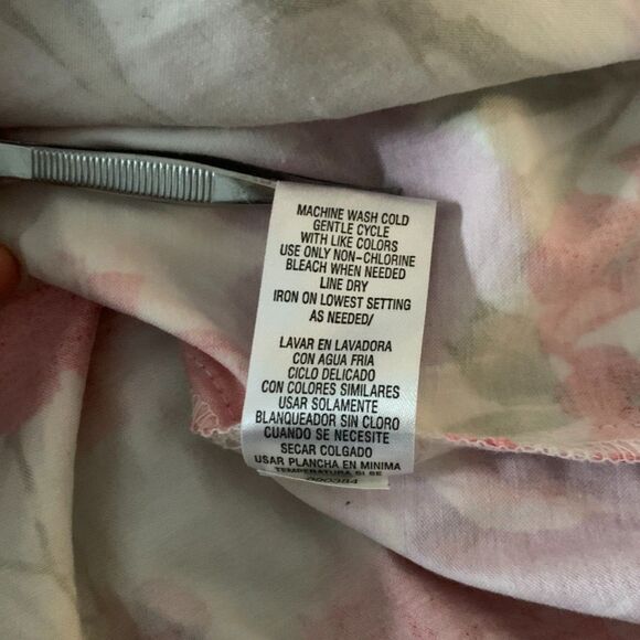 Sandra Darren Women Dress Size 8 Pink Purple Red White Floral Pockets Sleeveless - Picture 5 of 10